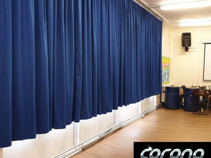 School curtains & track system in Formby