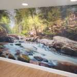 River wall mural
