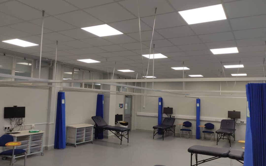 Medical curtains and curtain track for Chester University hospital
