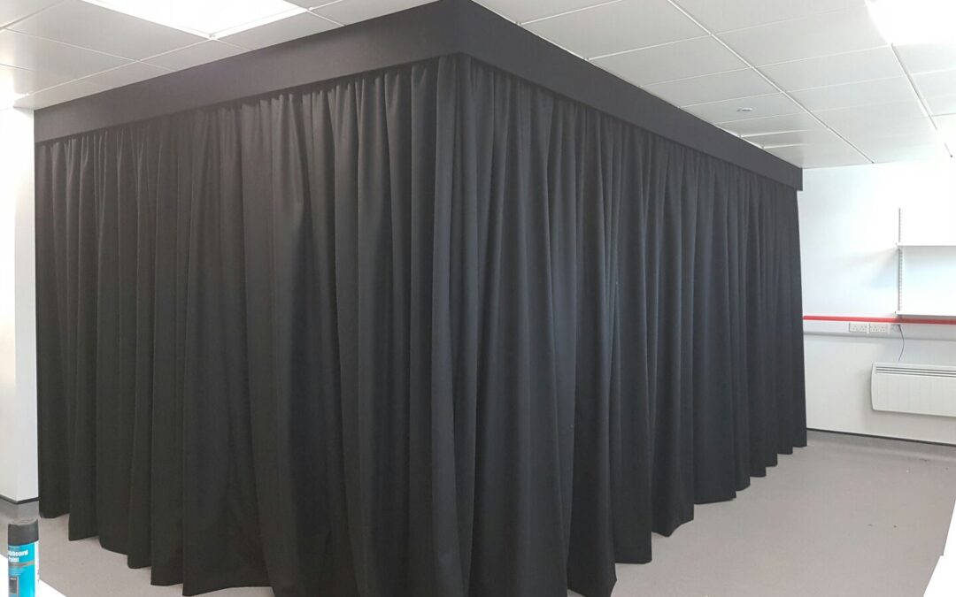 Laboratory blackout curtain at university
